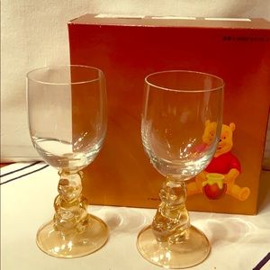 Disney Winnie-the-Pooh honey-hued stemmed glasses